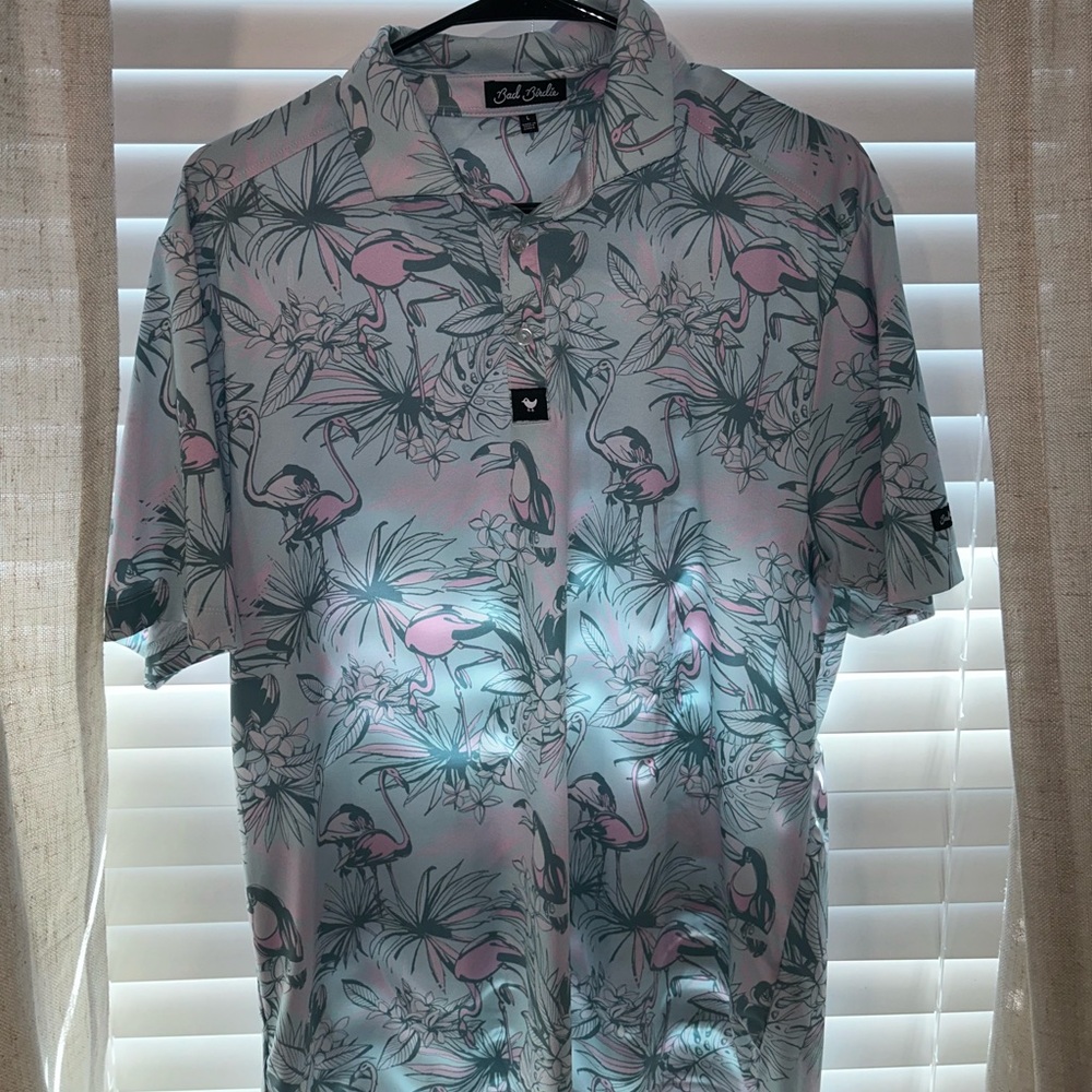 Bad Birdie Golf Polo. (Bird Watch) Size Large